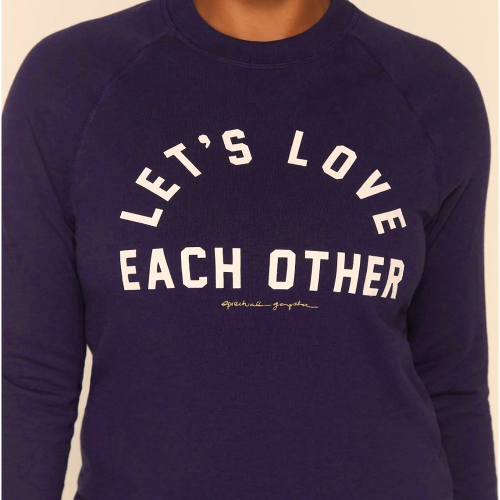 Spiritual Gangster Love each other sweatshirt sz M NWT Happy Valentines 💌
